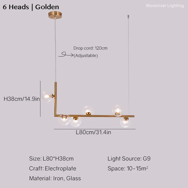 Sleek Linear Chandelier for Modern Dining Tables and Bars - Minimalist Pendant Lighting Fixture for Stylish Home Decor