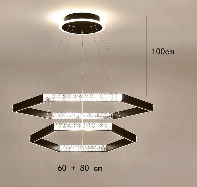 LED Chandeliers for Modern Dining Rooms - Stylish Indoor Lighting with Ceiling Lamp