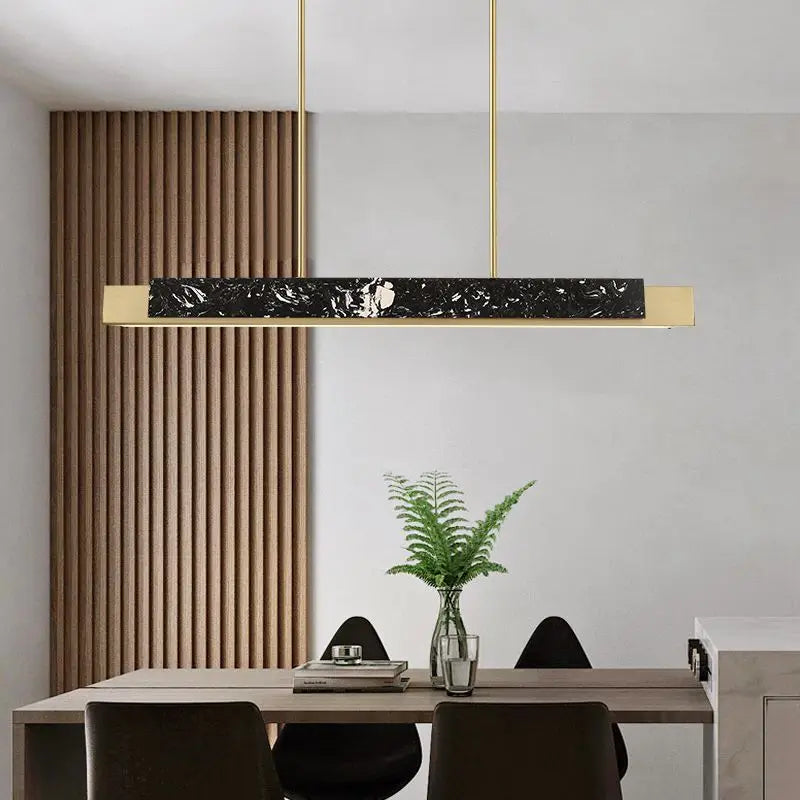 Luxury Marble Chandelier - Modern LED Pendant Lamp for Indoor Lighting and Minimalist Elegance