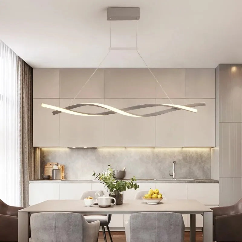 Elegant Dimmable LED Pendant Lamp - Versatile Lighting for Dining, Kitchen, Living Room, and Bedroom Decor