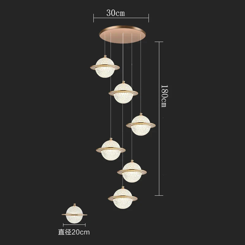 Nordic Home Decor Pendant Lamp - Versatile Lighting for Dining Rooms, Staircases, and Living Rooms