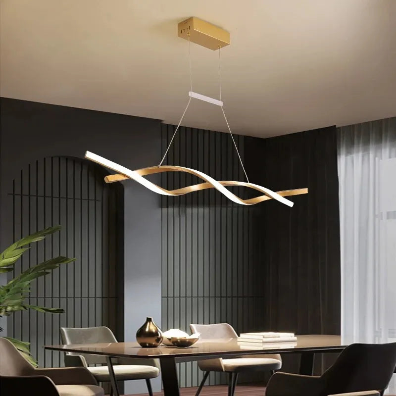 Elegant Dimmable LED Pendant Lamp - Versatile Lighting for Dining, Kitchen, Living Room, and Bedroom Decor