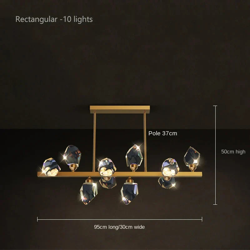 Luxury Crystal Living Room Chandelier - Modern Decor Pendant Light Fixture for Bedrooms, Dining Areas, Kitchens, and Home Decoration