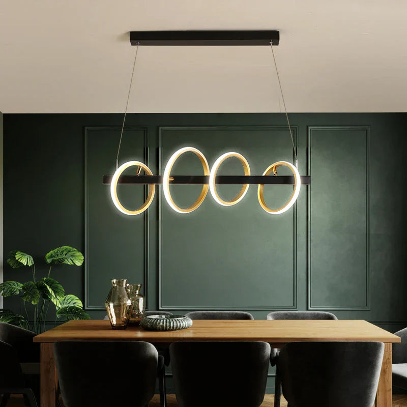 Modern LED Nordic Restaurant Ceiling Chandelier - Industrial Pendant Lamps for Dining Tables, Living Rooms, and Bars