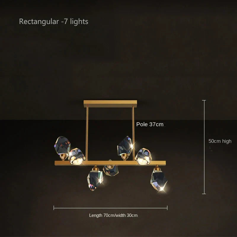 Luxury Crystal Living Room Chandelier - Modern Decor Pendant Light Fixture for Bedrooms, Dining Areas, Kitchens, and Home Decoration