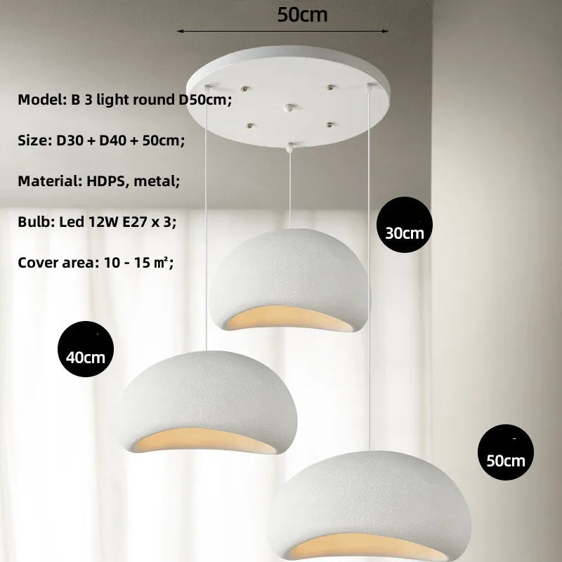 Meera - Minimalist Nordic Wabi Sabi LED Pendant Lights - Stylish Dining Room Lighting Fixture"