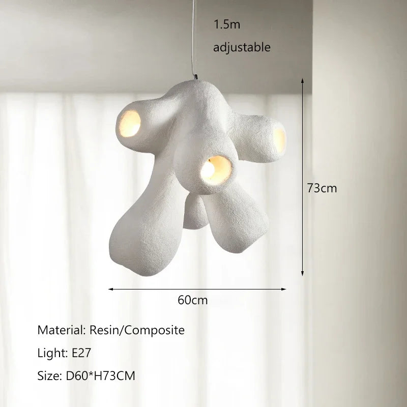 Nordic Creative LED Pendant Lamps - Wabi Sabi Design for Restaurant, Bar, Loft, Bedroom, and Home Decor