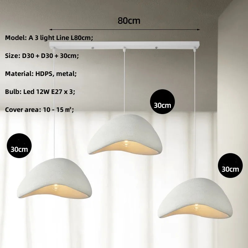 Meera - Minimalist Nordic Wabi Sabi LED Pendant Lights - Stylish Dining Room Lighting Fixture"