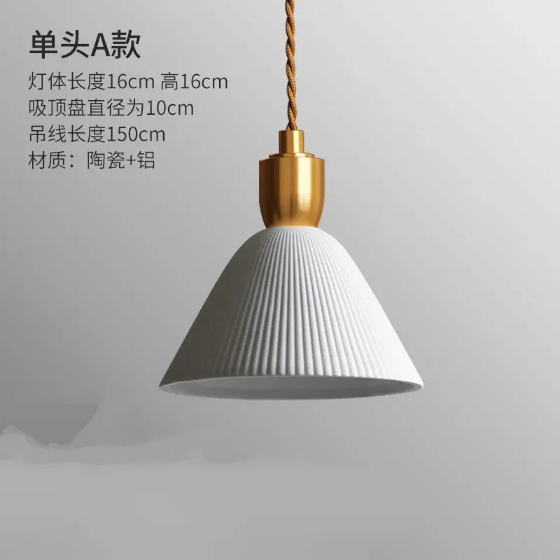Nordic Ceramic LED Pendant Lamp - Modern Lighting Fixture for Living Rooms, Dining Rooms, Bedrooms, and Home Decor