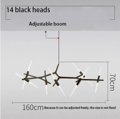 Modern LED Chandeliers - Gold and Black Ceiling Hanging Lighting - Perfect for Dining, Kitchen, Living Room, Bedroom Indoor Decor - Suspension Pendant Lamp