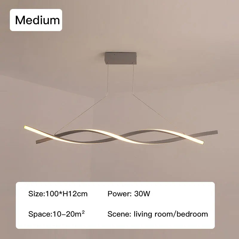 Elegant Dimmable LED Pendant Lamp - Versatile Lighting for Dining, Kitchen, Living Room, and Bedroom Decor