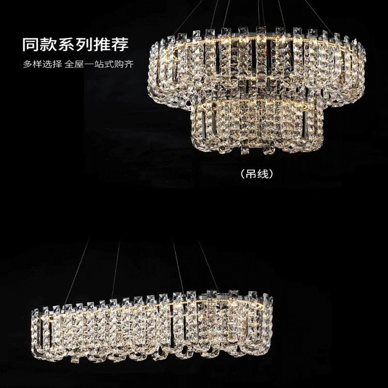 Modern Luxury Crystal LED Chandeliers - Illuminating Elegance for Living and Dining Rooms
