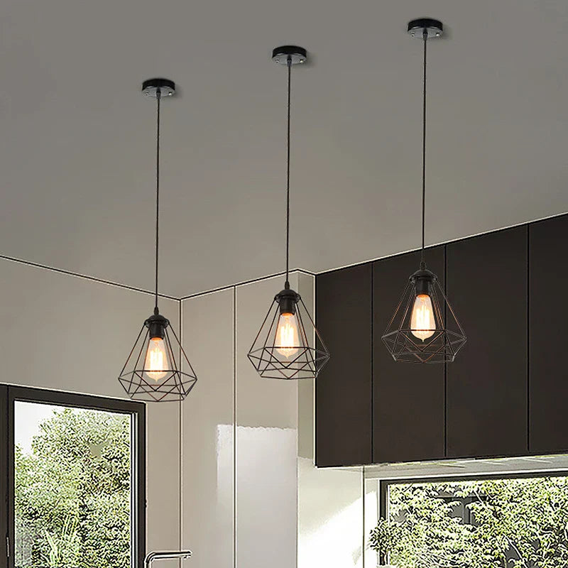 Luna Industrial Retro Style Pendant light