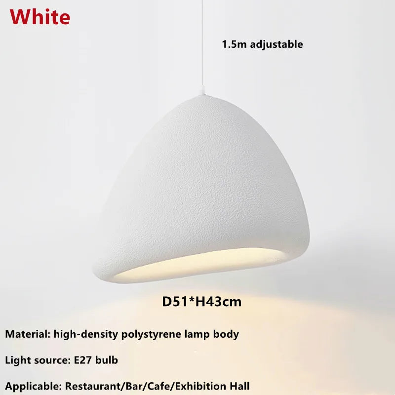 Nordic Minimalist Wabi Sabi LED Pendant Light - Perfect for Restaurants, Cafes, Living Rooms, and Bedrooms