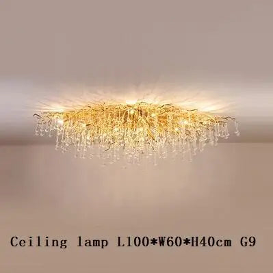 Maison - Modern Luxury Crystal  Water Drop Pendant Light, Perfect for Living Rooms, Bedrooms, Hotels, Villas, and Indoor Decor