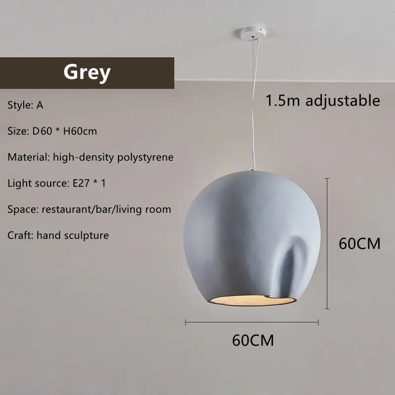 Nordic Minimalist Wabi-Sabi Art Pendant Lights - Perfect for Restaurants, Homestays, Bedrooms, and Loft Decor