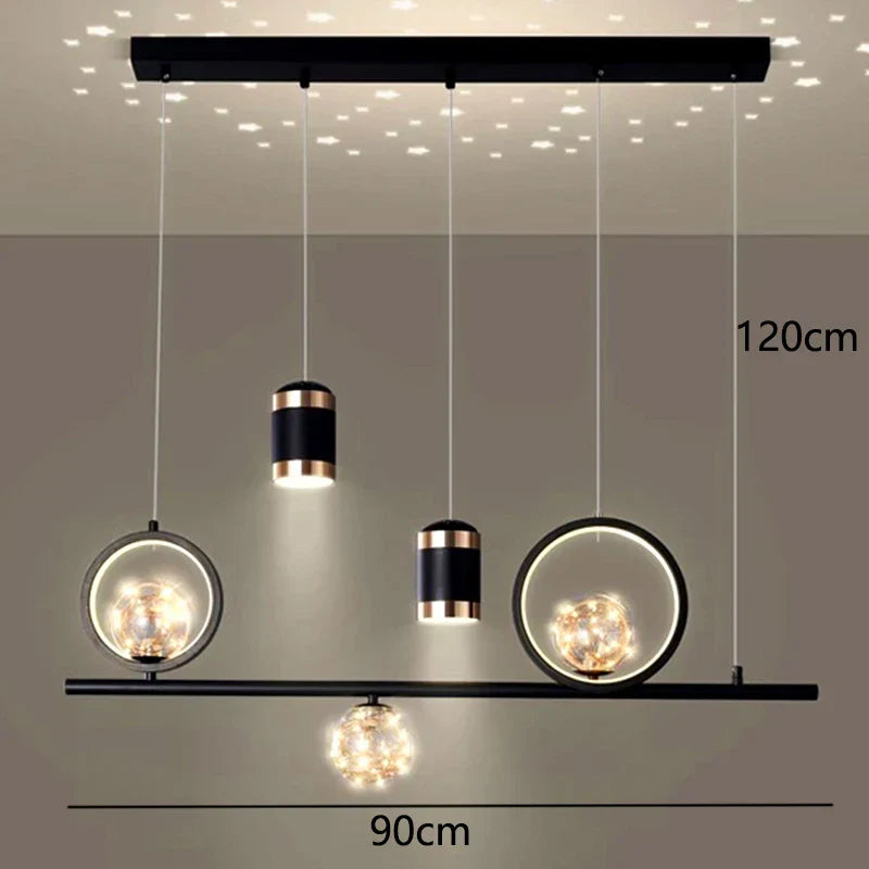 Modern Pendant Chandelier for Dining Room - Stylish Ceiling Hanging Light Fixture for Indoor Decor
