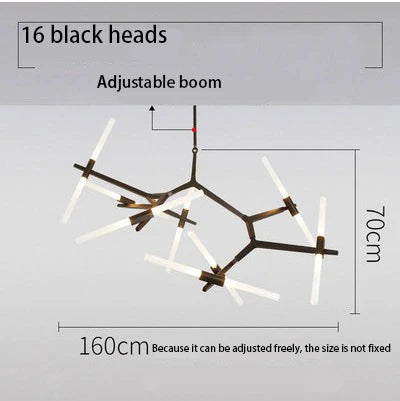 Modern LED Chandeliers - Gold and Black Ceiling Hanging Lighting - Perfect for Dining, Kitchen, Living Room, Bedroom Indoor Decor - Suspension Pendant Lamp