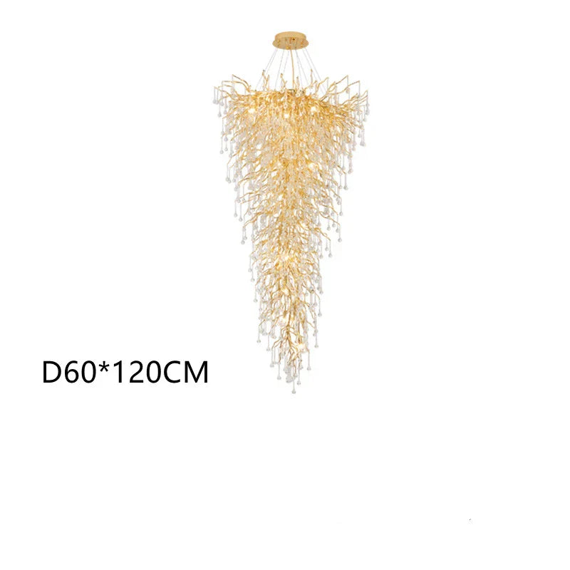 Luxury Crystal Chandelier - Modern LED Ceiling Lighting for Restaurants, Villas, Staircases, Halls, Living Rooms, and Pendant Lamps