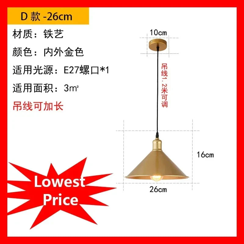 Modern Pendant Light Restaurant Chandelier Industrial Hanging Lamps for Ceiling Lamps Dining Table and Bar LED Lighting