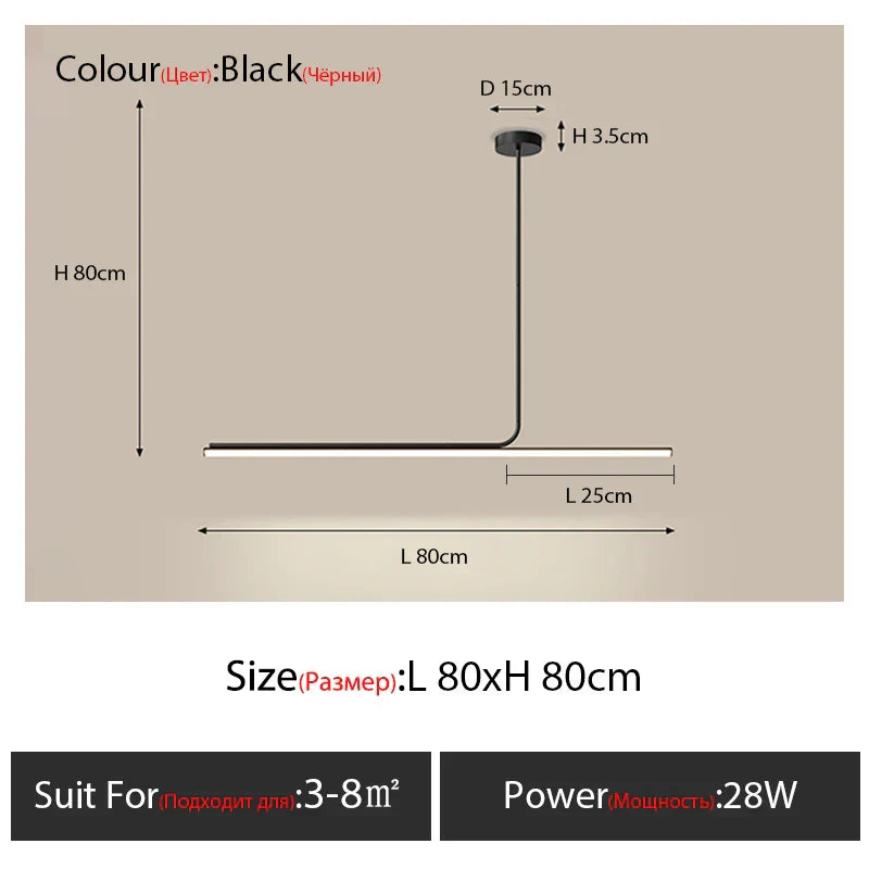 Nordic Minimalist Pendant Lamp - Ideal for Dining Halls, Tea Rooms, Bars, and Long Spaces