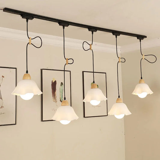 Modern LED Track Light with Adjustable Pendant Design - 12W Hanging Lamp