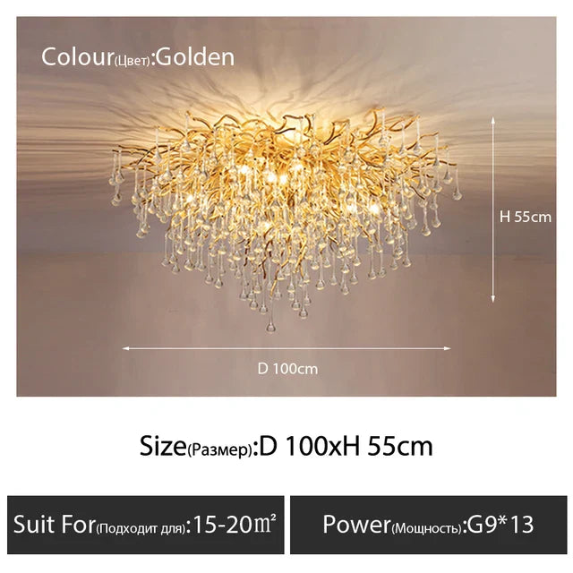 Luxury Crystal Chandelier - Modern LED Ceiling Lighting for Restaurants, Villas, Staircases, Halls, Living Rooms, and Pendant Lamps