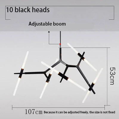 Modern LED Chandeliers - Gold and Black Ceiling Hanging Lighting - Perfect for Dining, Kitchen, Living Room, Bedroom Indoor Decor - Suspension Pendant Lamp