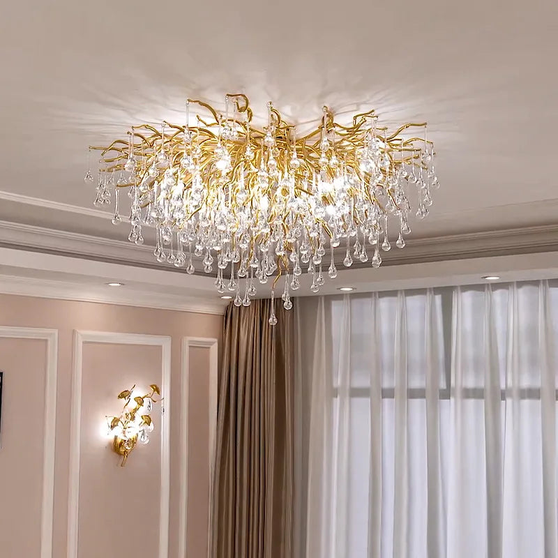 Luxury Crystal Chandelier - Modern LED Ceiling Lighting for Restaurants, Villas, Staircases, Halls, Living Rooms, and Pendant Lamps