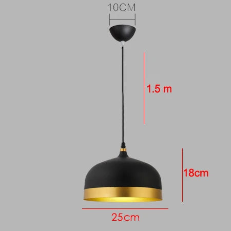 Nordic Retro Industrial Black Ceiling Pendant Lamp - Perfect for Restaurant, Dining Table, and Bar Decor
