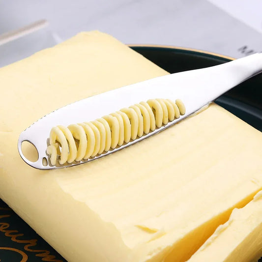 Dining & Tableware: Butter Knife Holes Cheese Dessert Knife Stainless Steel Jam Knife Cutlery Toast Wipe Cream Bread Cheese Cutter Kitchen Tools by DaAvere Home