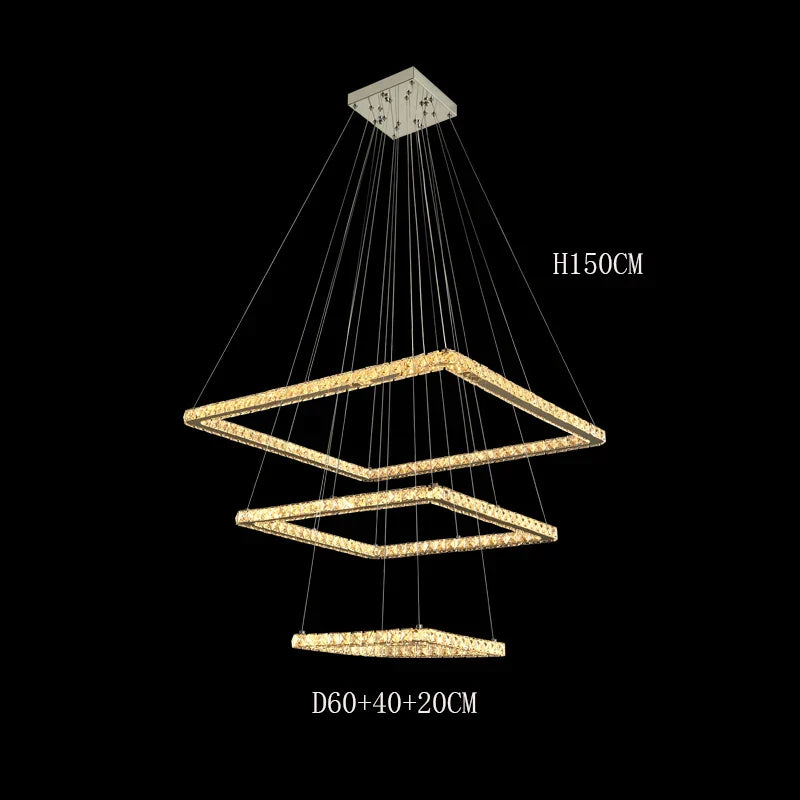 Modern Crystal Pendant Light - LED Chandeliers for Living and Dining Rooms