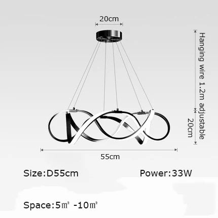 Modern LED Round Pendant Lamplight - Modern Large Chandelier in Gold