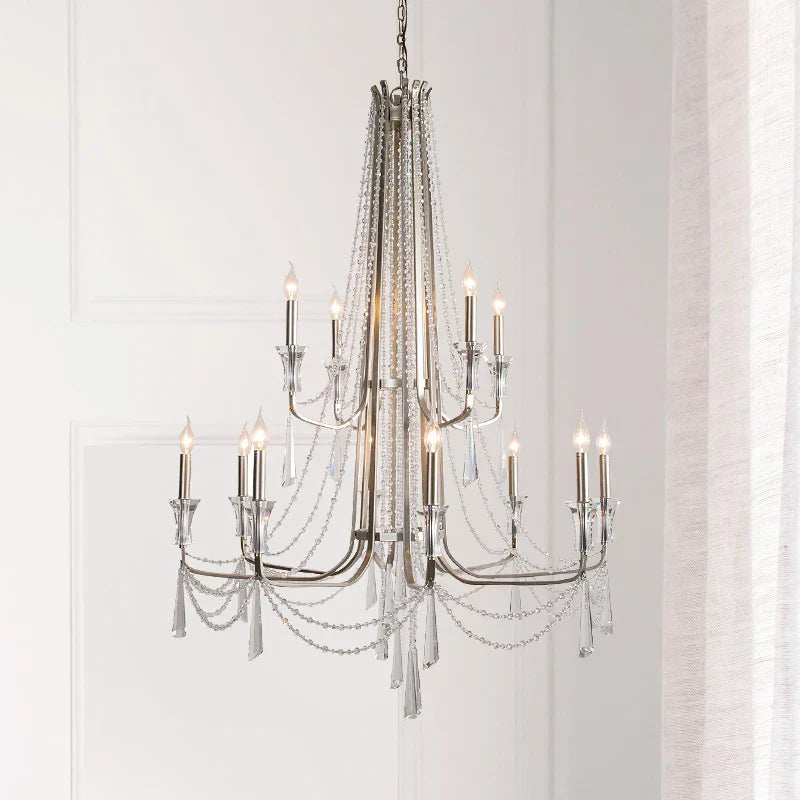 Nordic Style Crystal Chandelier Lighting - Elegance for Your Living Room Ceiling with French Inspired Large Chandeliers, Modern Staircase Lustre Cristal LED Lamp