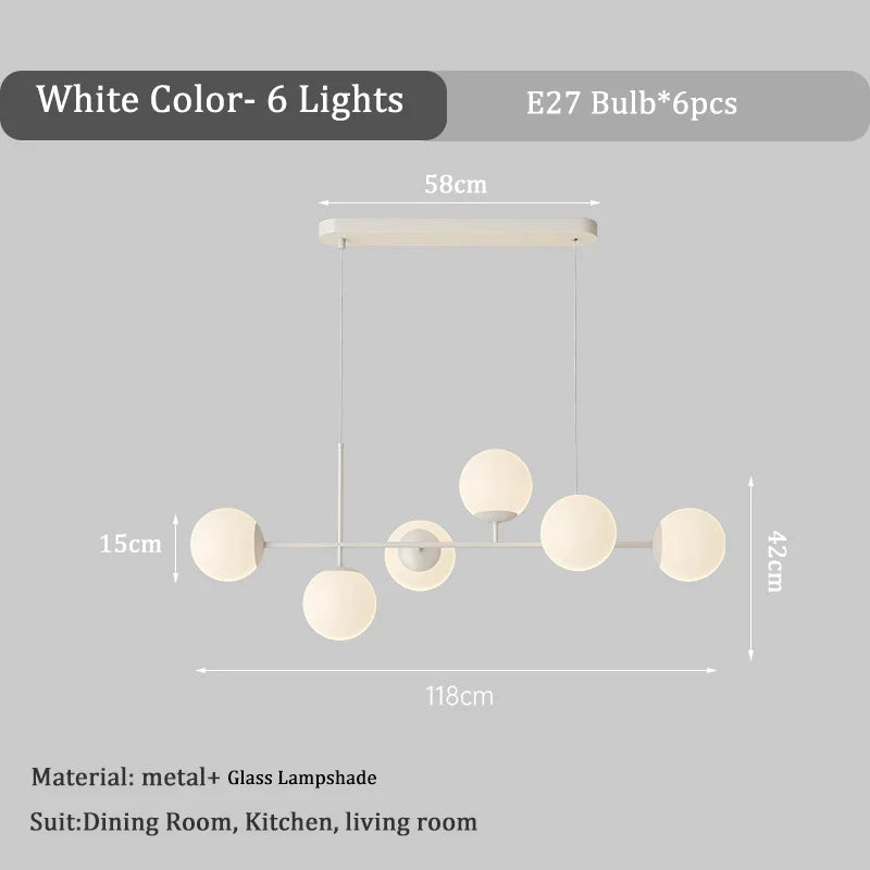Elegant French White Pendant Lamps - Illuminate Your Dining Table and Kitchen Island with Timeless Charm