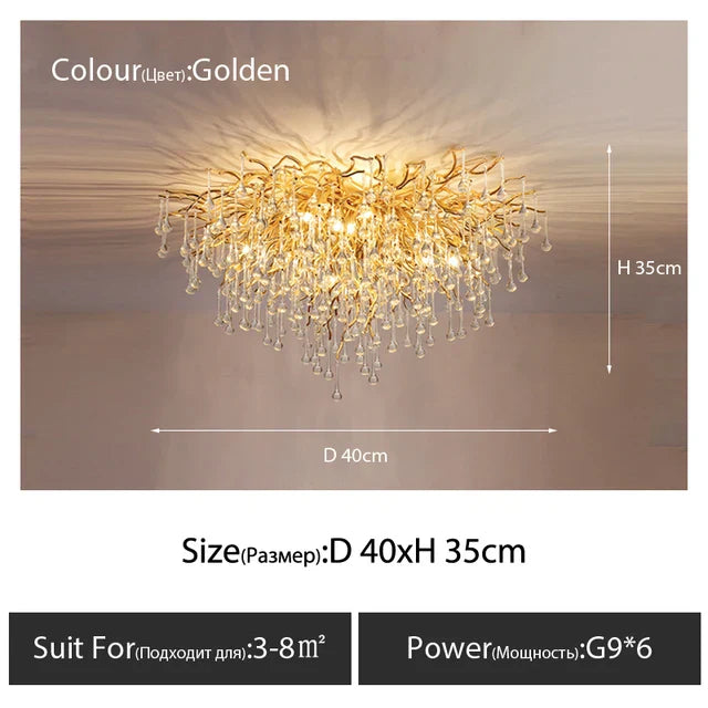 Luxury Crystal Chandelier - Modern LED Ceiling Lighting for Restaurants, Villas, Staircases, Halls, Living Rooms, and Pendant Lamps