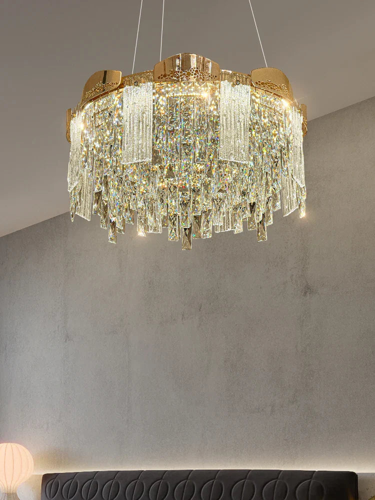 Elegant Modern Circular Crystal Chandeliers - Adding Light Luxury and Creativity to Your Living Room, Dining Room, and More