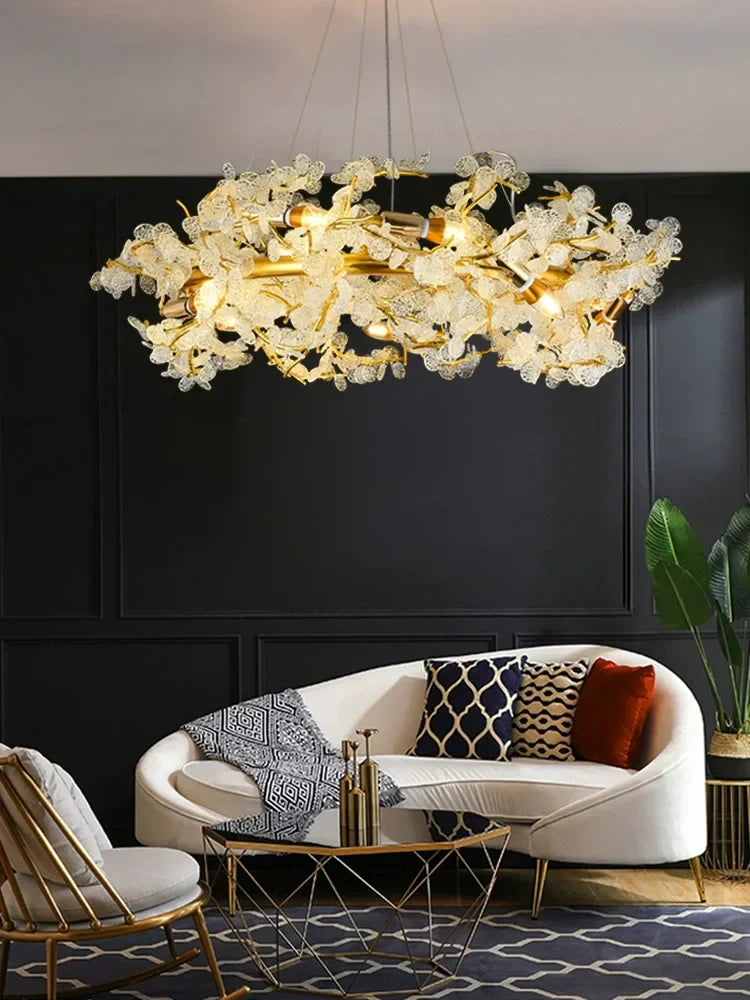 Elegant French Luxury Chandeliers - Postmodern Villa Living Room Lights with Creative Branch Crystal Design for Bedrooms, Dining Rooms, and Tea Rooms