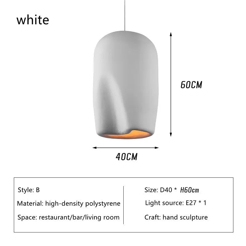 Nordic Minimalist Wabi-Sabi Art Pendant Lights - Perfect for Restaurants, Homestays, Bedrooms, and Loft Decor