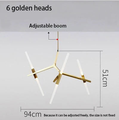 Modern LED Chandeliers - Gold and Black Ceiling Hanging Lighting - Perfect for Dining, Kitchen, Living Room, Bedroom Indoor Decor - Suspension Pendant Lamp