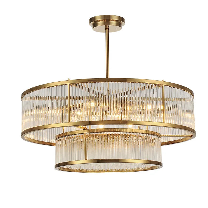 Luxurious Plate Gold LED E14 Chandelier - Elevate Your Living Room with LED Pendant Chandelier Lighting