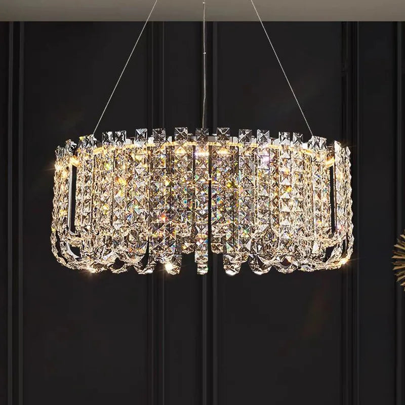 Modern Luxury Crystal LED Chandeliers - Illuminating Elegance for Living and Dining Rooms