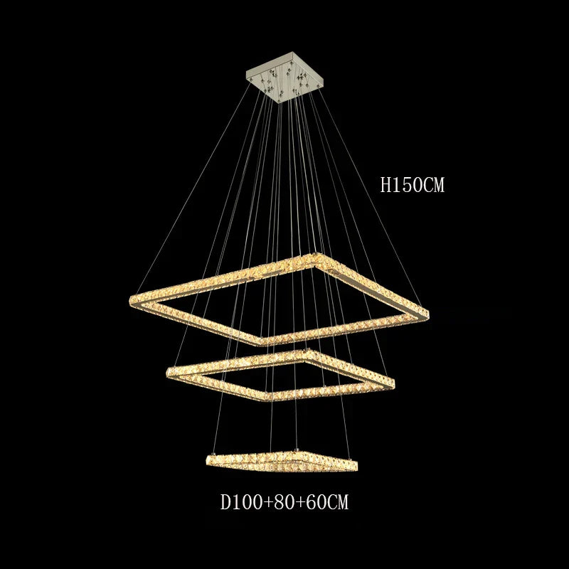 Modern Crystal Pendant Light - LED Chandeliers for Living and Dining Rooms