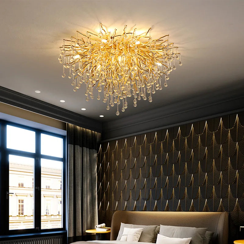 Luxury Crystal Chandelier - Modern LED Ceiling Lighting for Restaurants, Villas, Staircases, Halls, Living Rooms, and Pendant Lamps