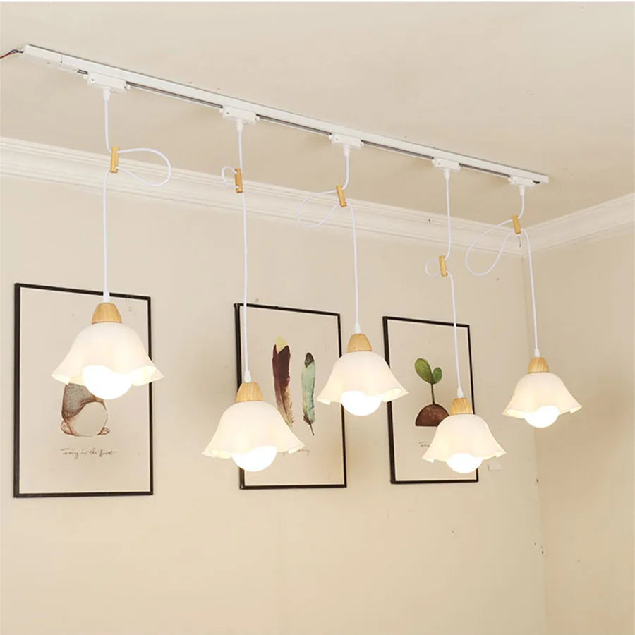 Modern LED Track Light with Adjustable Pendant Design - 12W Hanging Lamp
