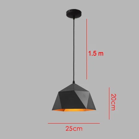 Nordic Retro Industrial Black Ceiling Pendant Lamp - Perfect for Restaurant, Dining Table, and Bar Decor