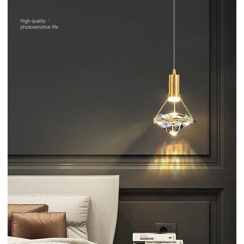 Modern Crystal LED Pendant Lights - Elegant Hanging Chandeliers for Living Rooms, Dining Areas, Kitchens, Restaurants, Bars, and Home Decor