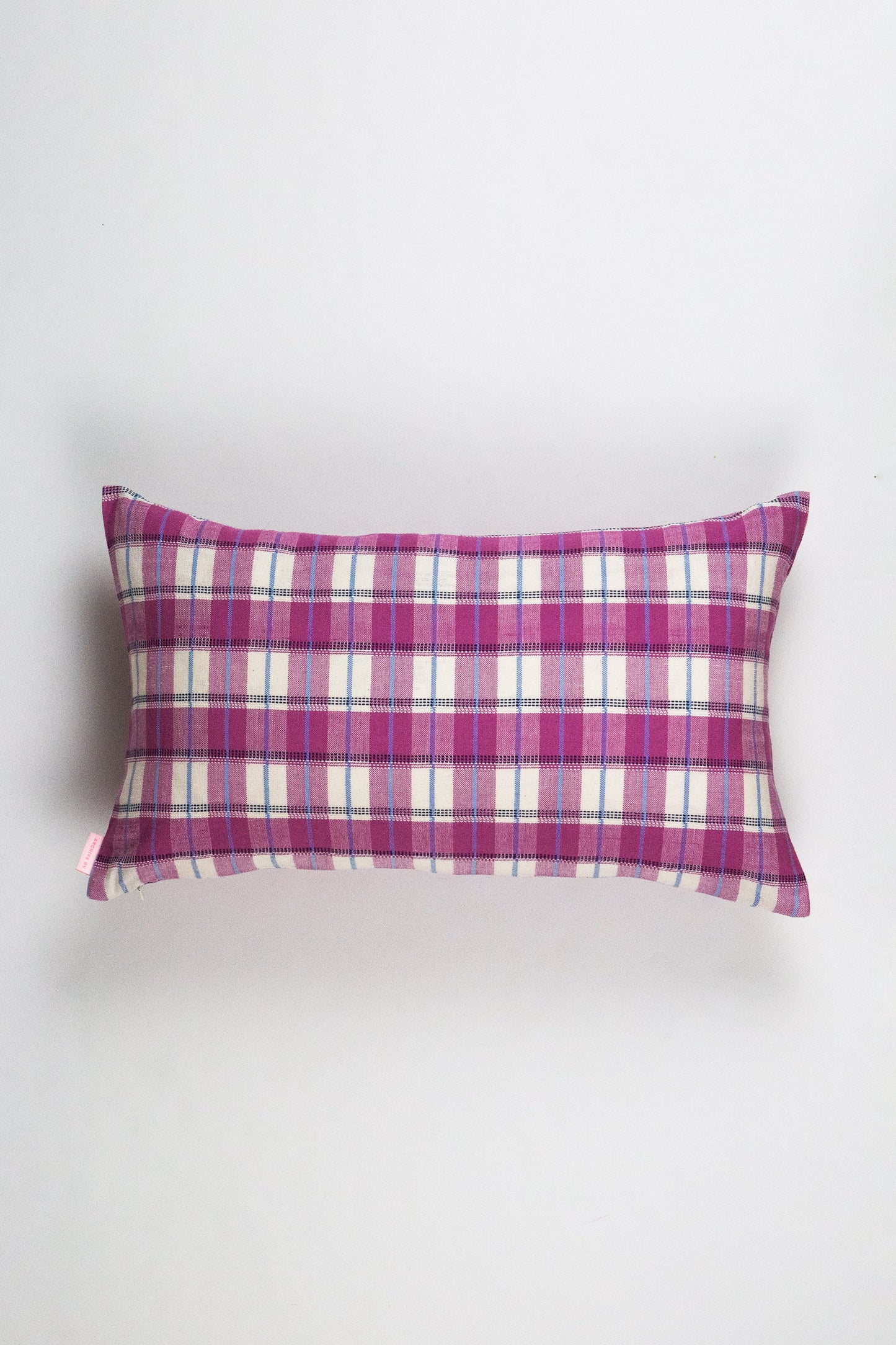 San Andres Gingham Green & White Pillow