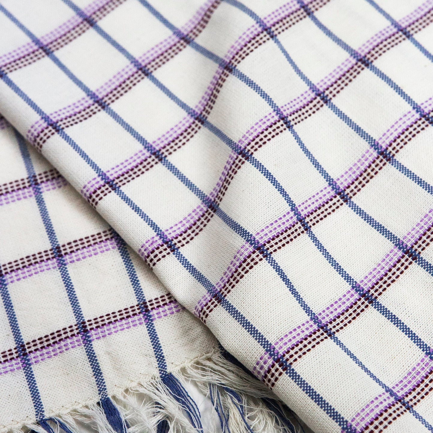 San Lucas Plaid White Kitchen Towel