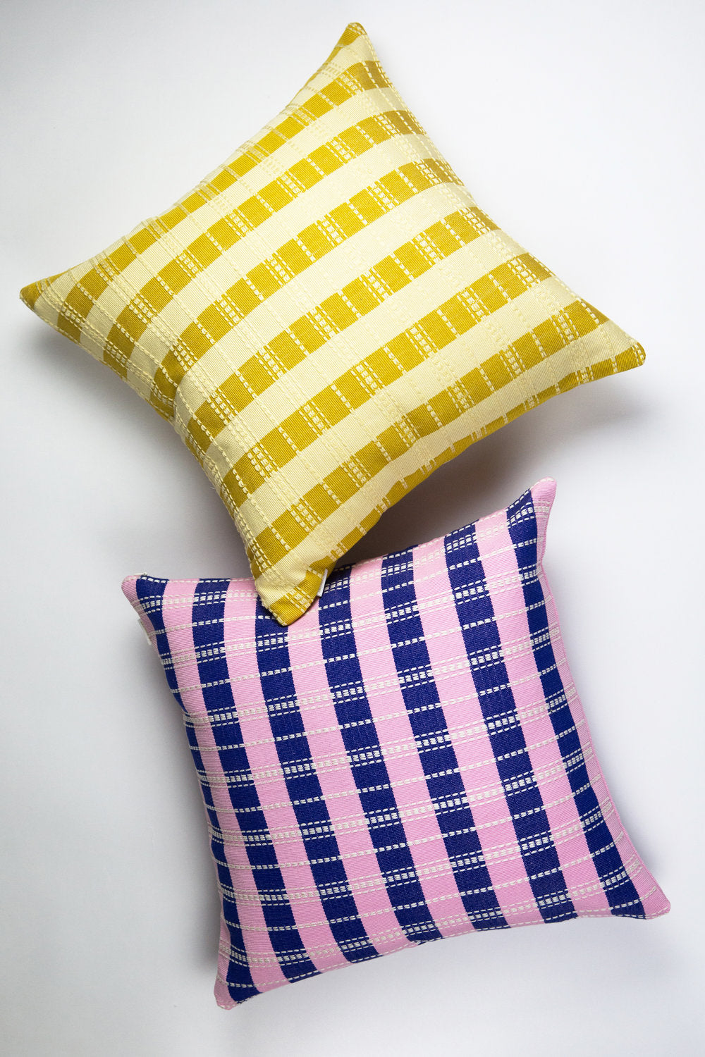 Santiago Grid Pillow - Butter